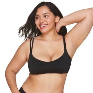 Andie Swim 'The Rockaway' Bikini Swim Top - Black Bikini - Size Large NWT